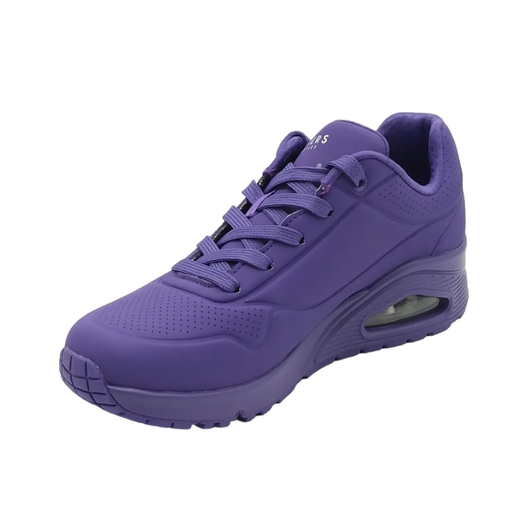 Sneaker donna ecopelle SKECHERS 73667 UNO GOLDEN AIR PUR