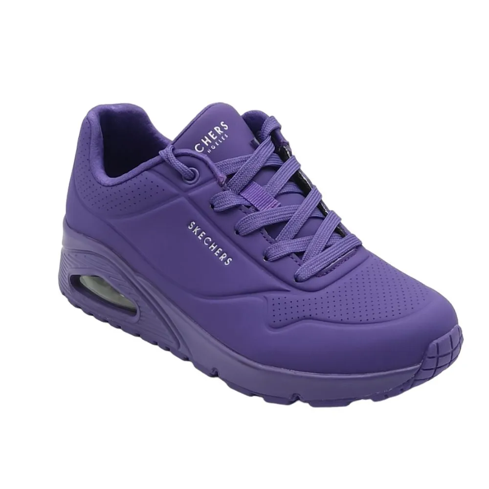 Sneaker donna ecopelle SKECHERS 73667 UNO GOLDEN AIR PUR