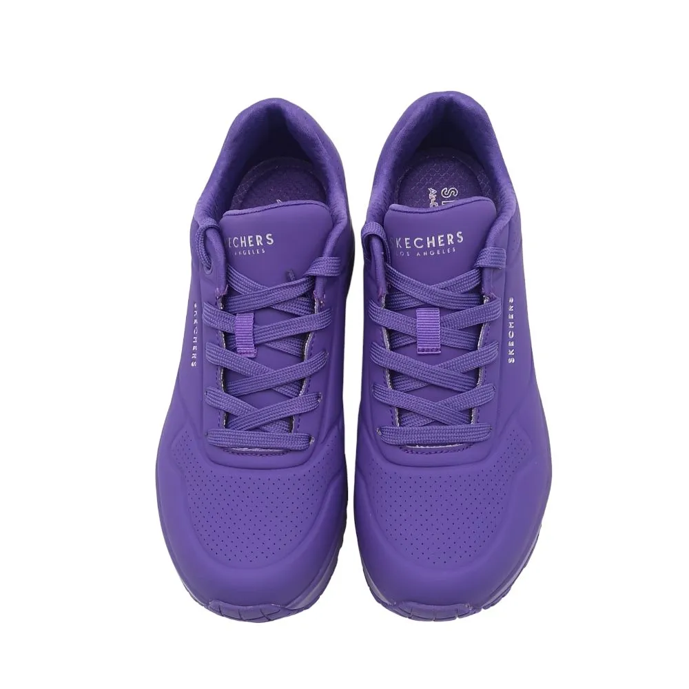 Sneaker donna ecopelle SKECHERS 73667 UNO GOLDEN AIR PUR