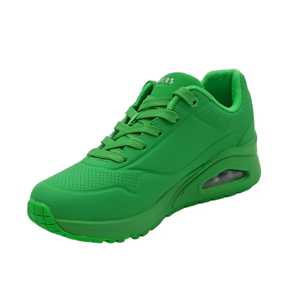 Sneaker donna ecopelle SKECHERS 73690 UNO GOLDEN AIR GREEN