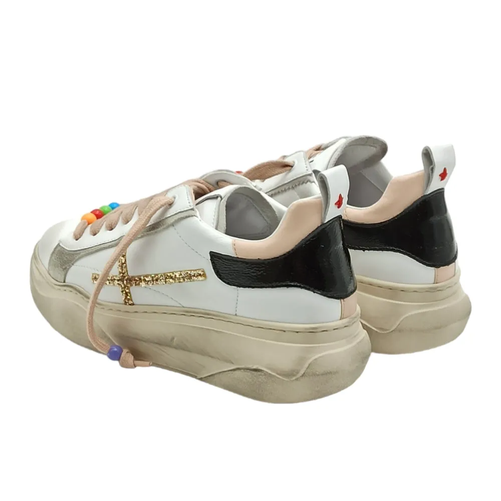 Sneaker Donna GIO+ GIADA 61H Combi bianco rosa nero