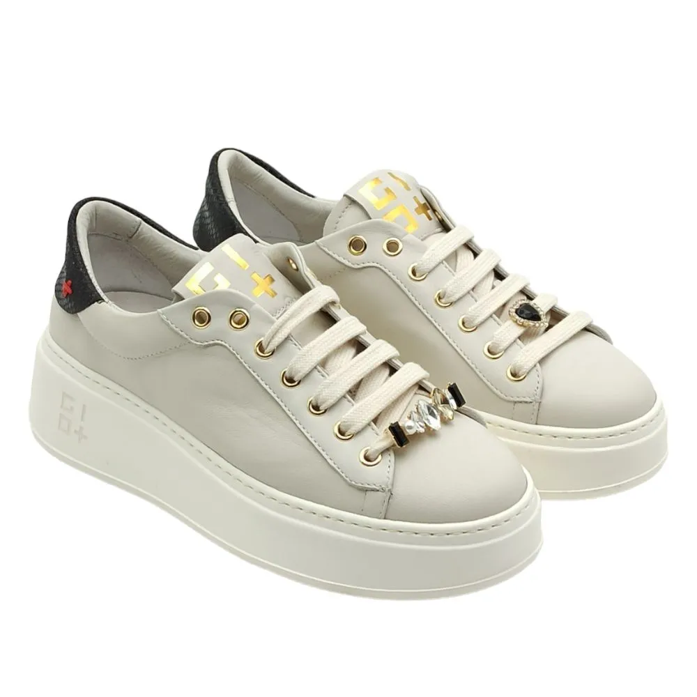 Sneaker Donna GIO+ PIA 54 Combi latte black