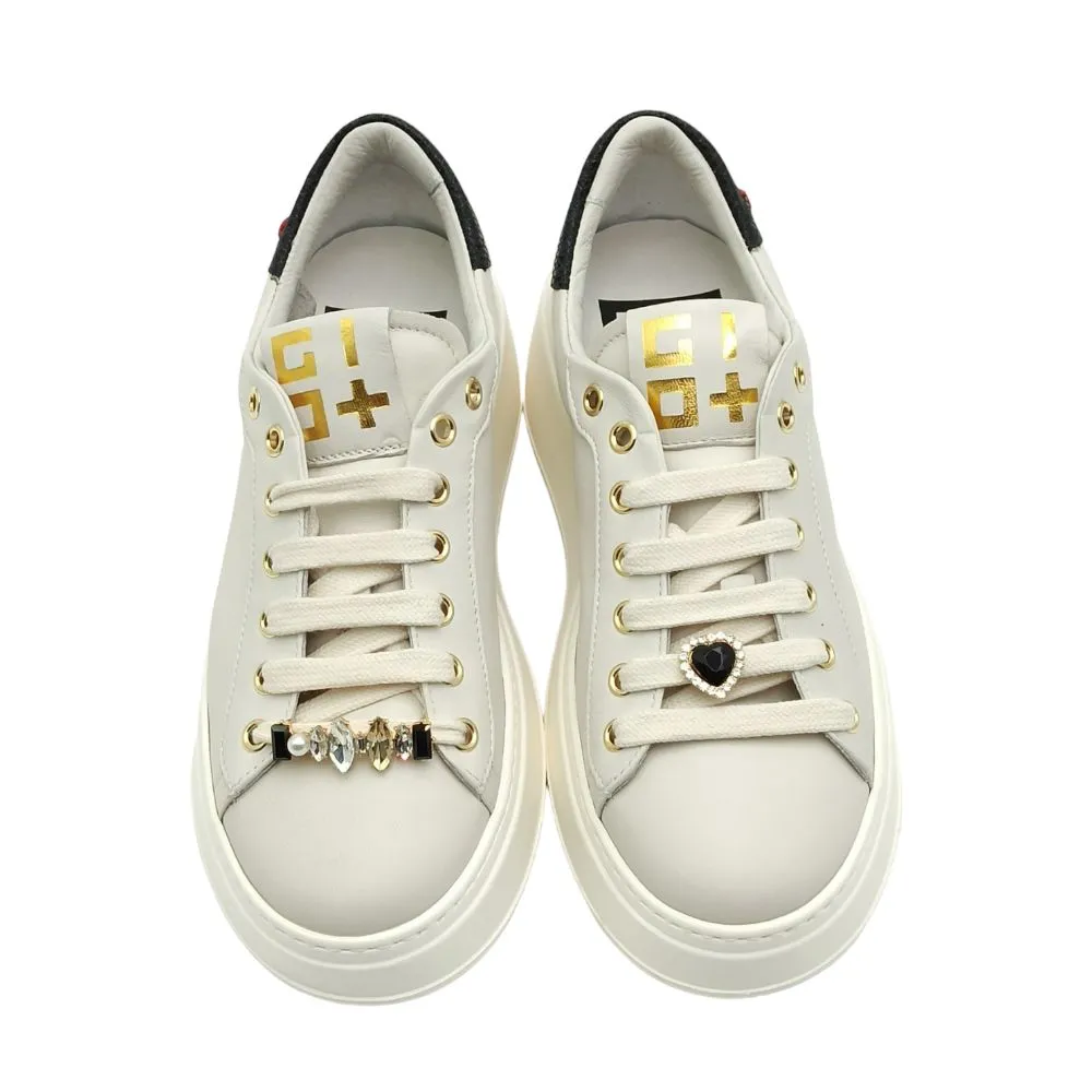 Sneaker Donna GIO+ PIA 54 Combi latte black
