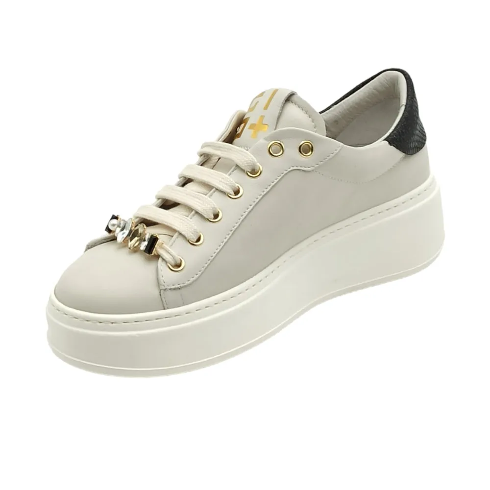 Sneaker Donna GIO+ PIA 54 Combi latte black