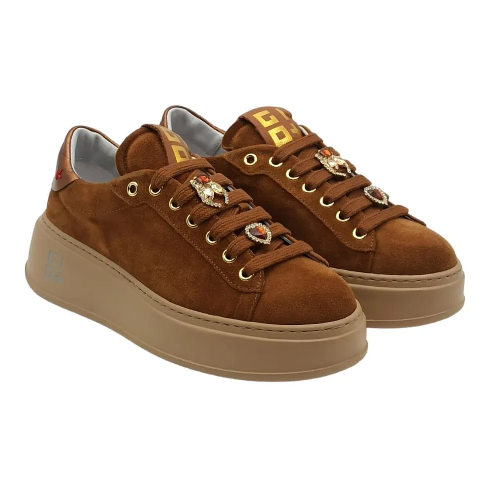 Sneaker donna Gio+ PIA102A combi velour cuoio