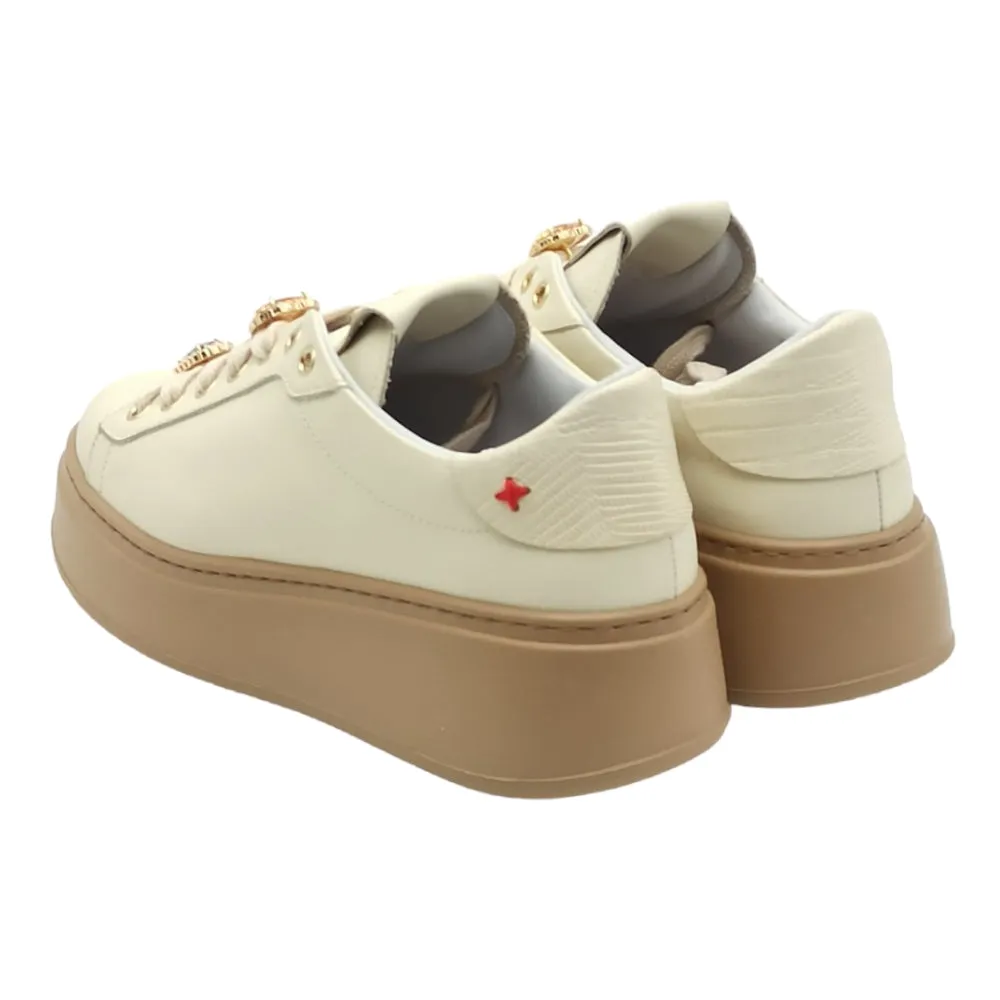 Sneaker donna Gio+ PIA88B combi latte viperina