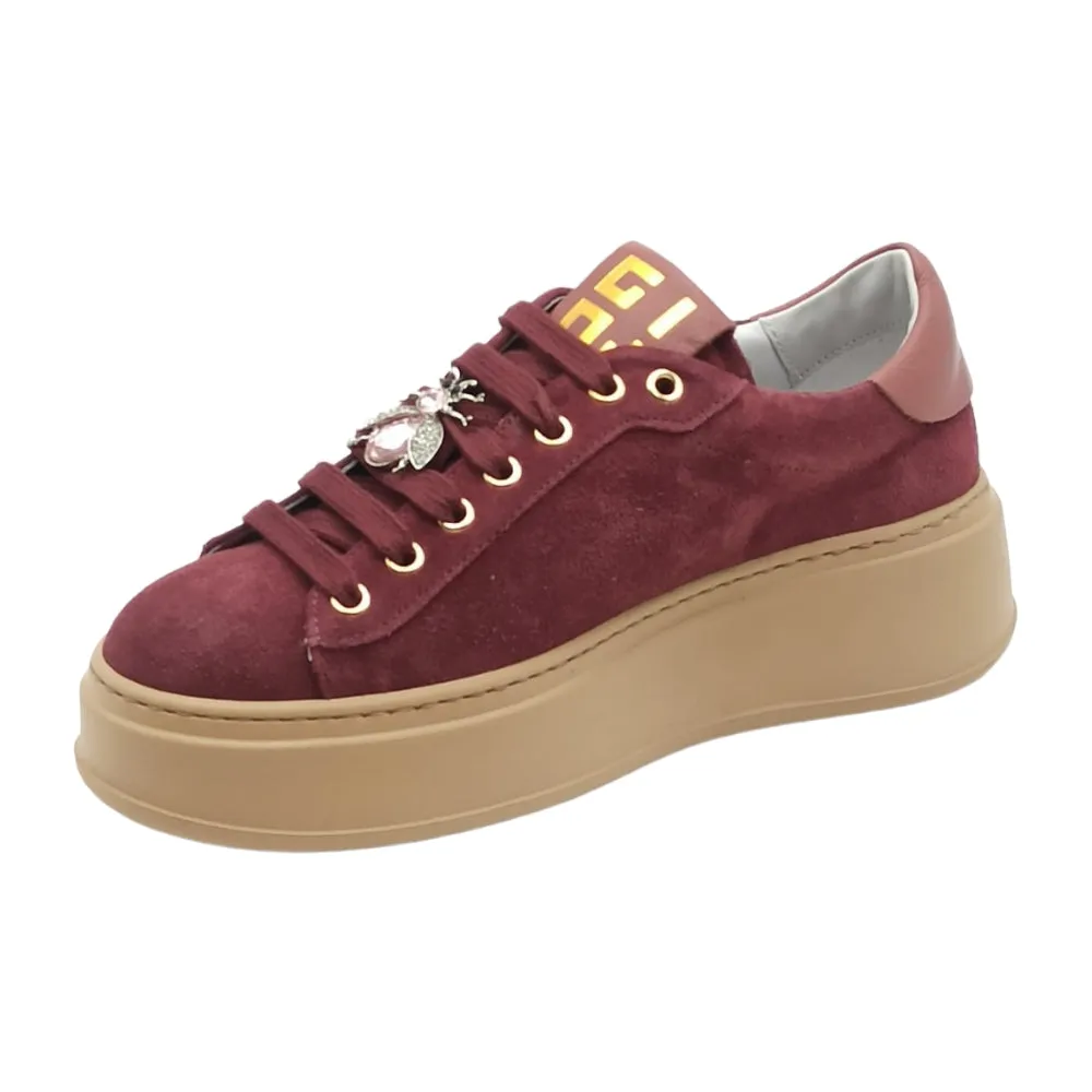 Sneaker donna Gio+ PIA96A combi velour porpora rosa