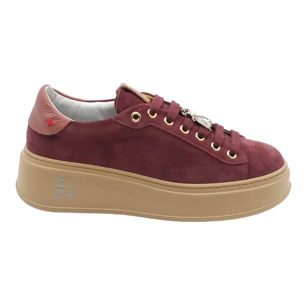 Sneaker donna Gio+ PIA96A combi velour porpora rosa