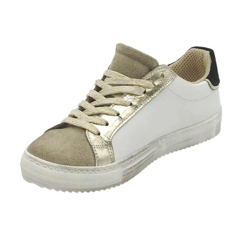 Sneaker donna pelle D. Scudieri VIN sabbia platino