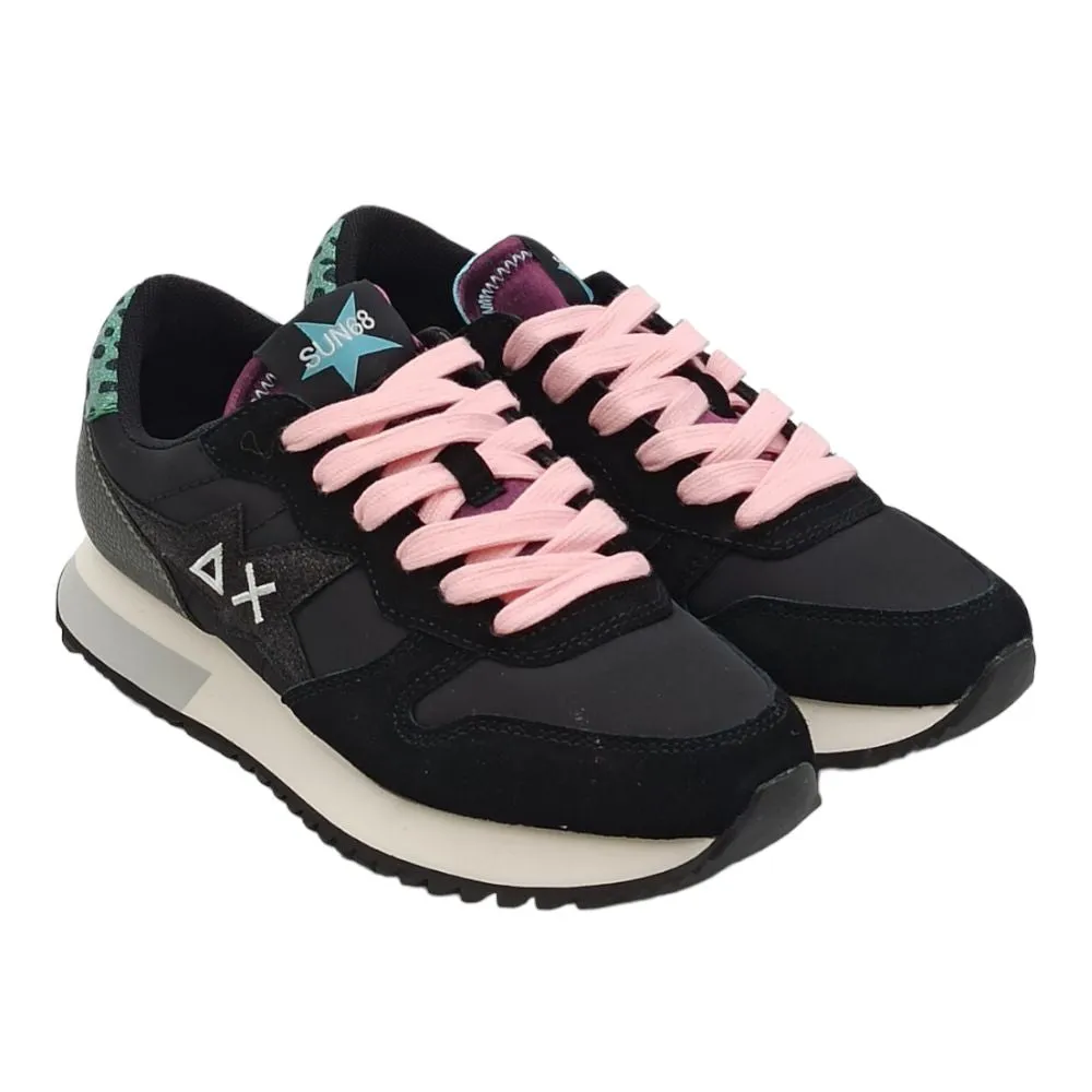 Sneaker donna Sun68 Z43210 stargirl glitter logo nero
