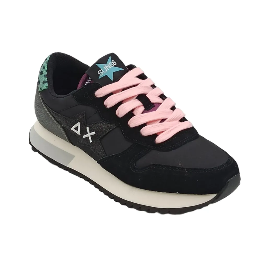 Sneaker donna Sun68 Z43210 stargirl glitter logo nero