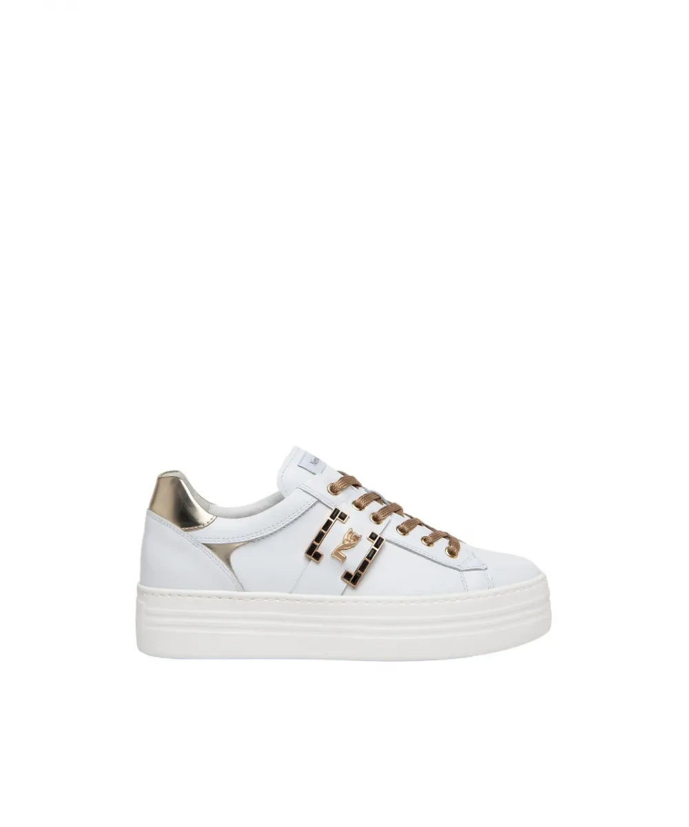 Sneaker In Pelle Bianco