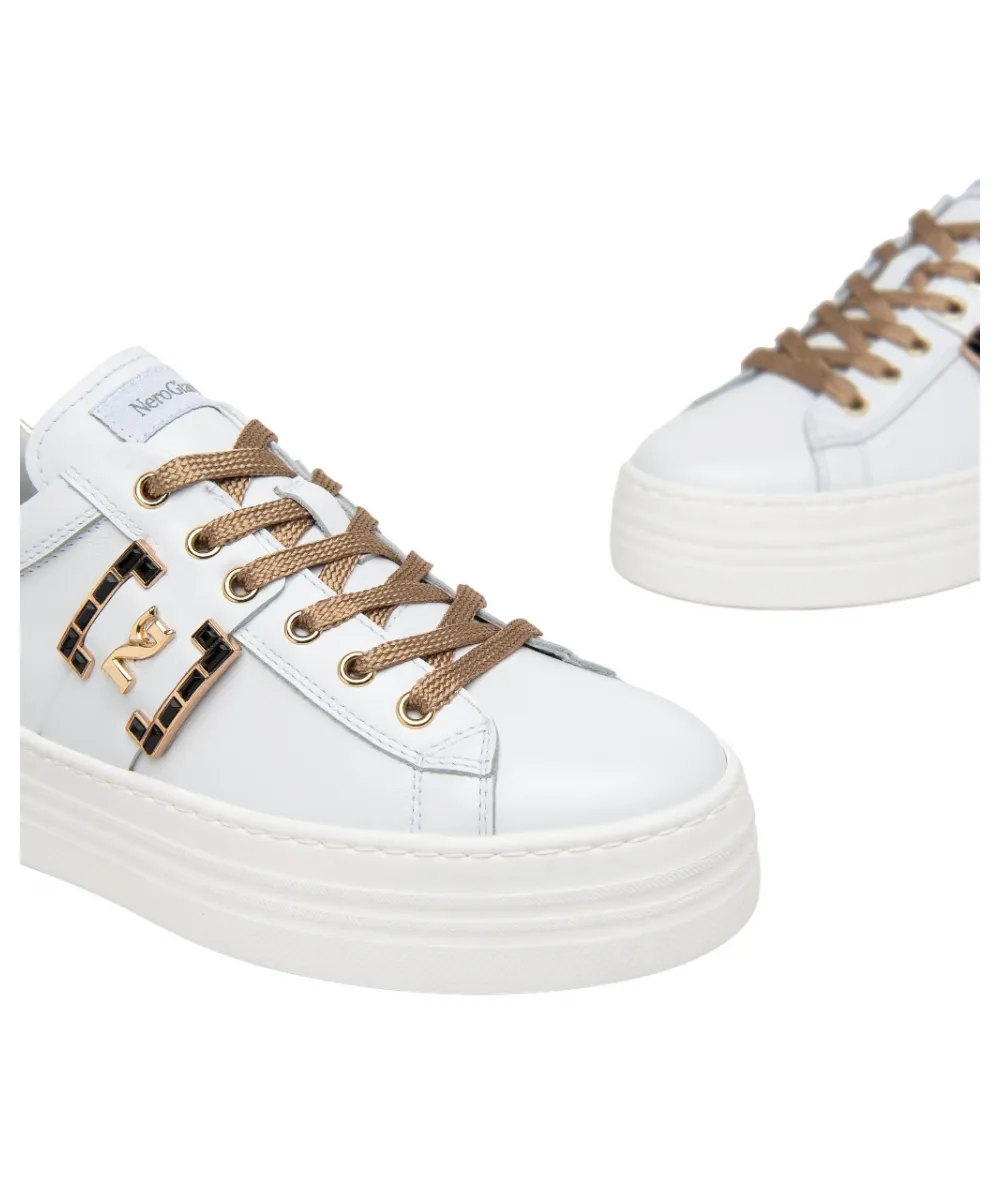 Sneaker In Pelle Bianco