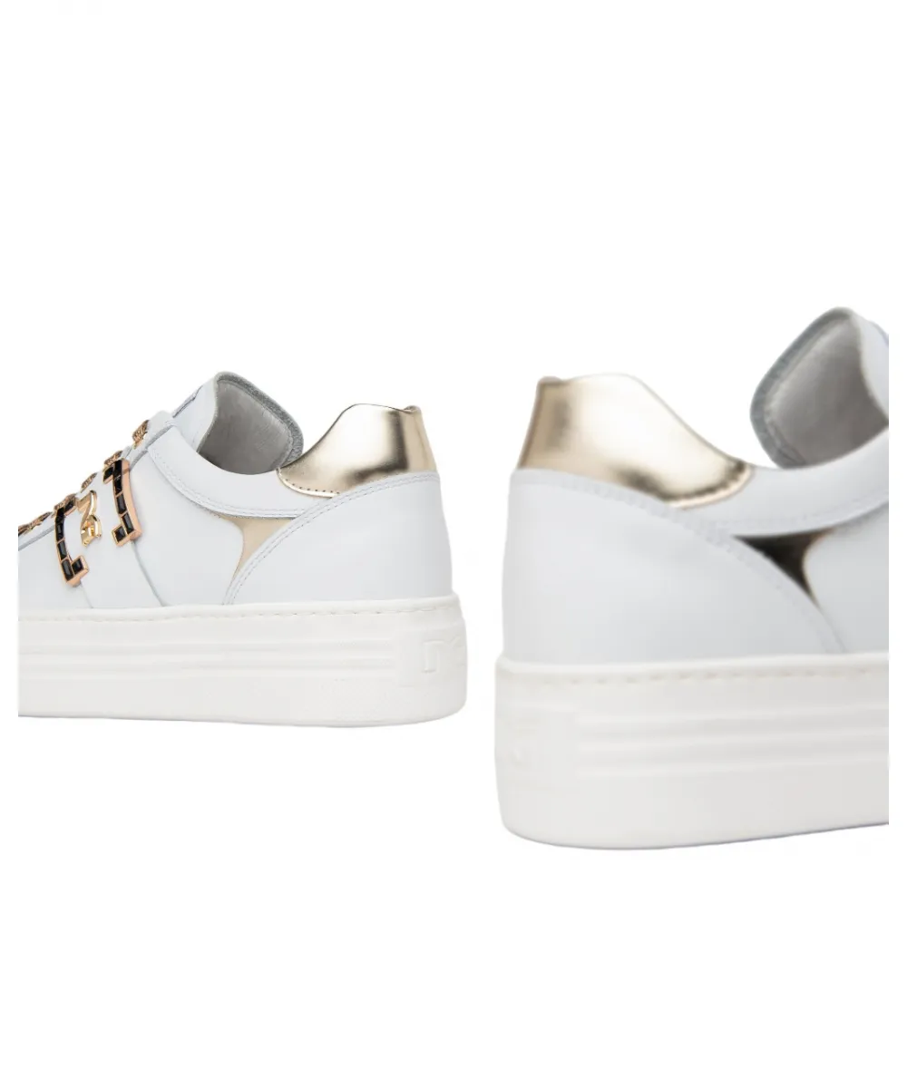 Sneaker In Pelle Bianco