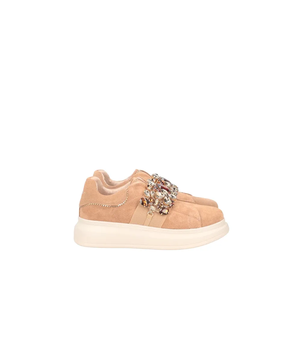 Sneaker Juliette In Pelle Scamosciata Cuoio