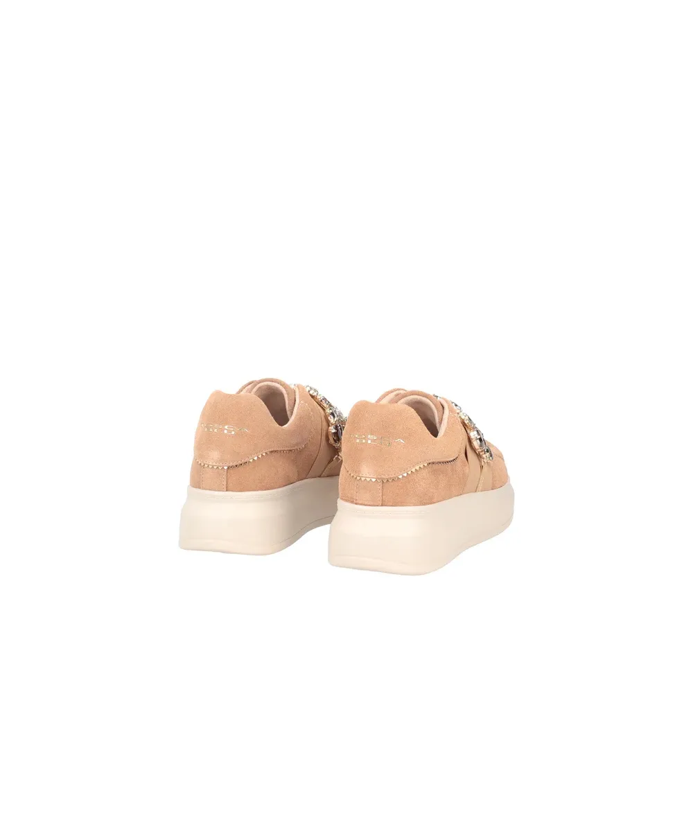 Sneaker Juliette In Pelle Scamosciata Cuoio