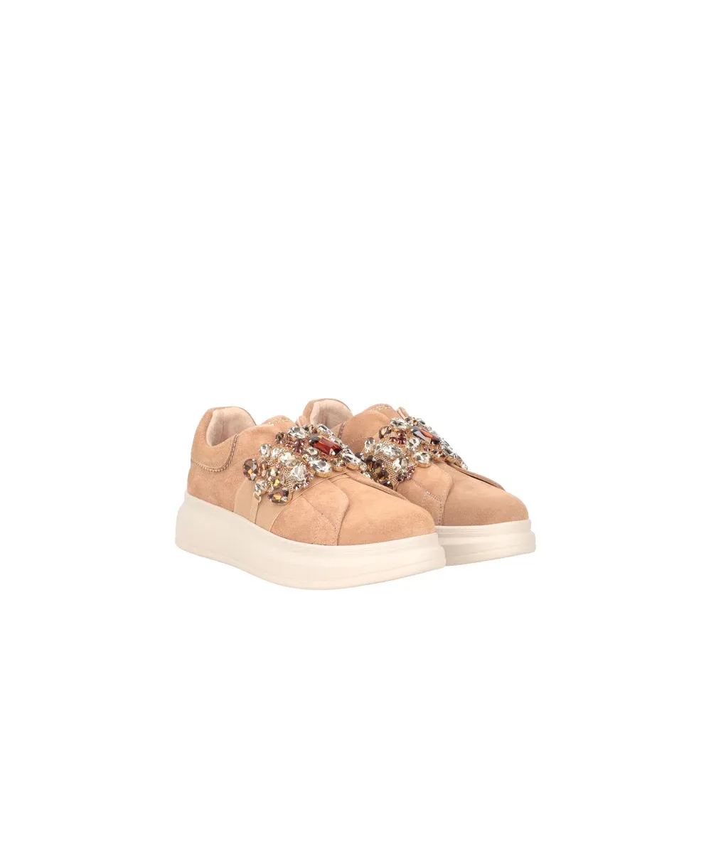 Sneaker Juliette In Pelle Scamosciata Cuoio