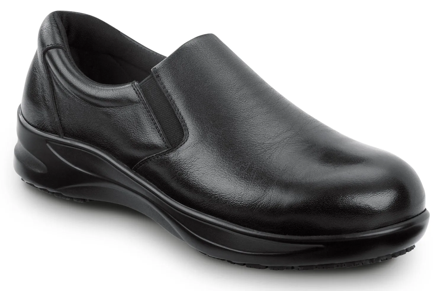 SR MAX  Albany, Women's, Black, Slip On Casual Oxford Style, Alloy Toe, EH, MaxTRAX Slip Resistant, Work Shoe