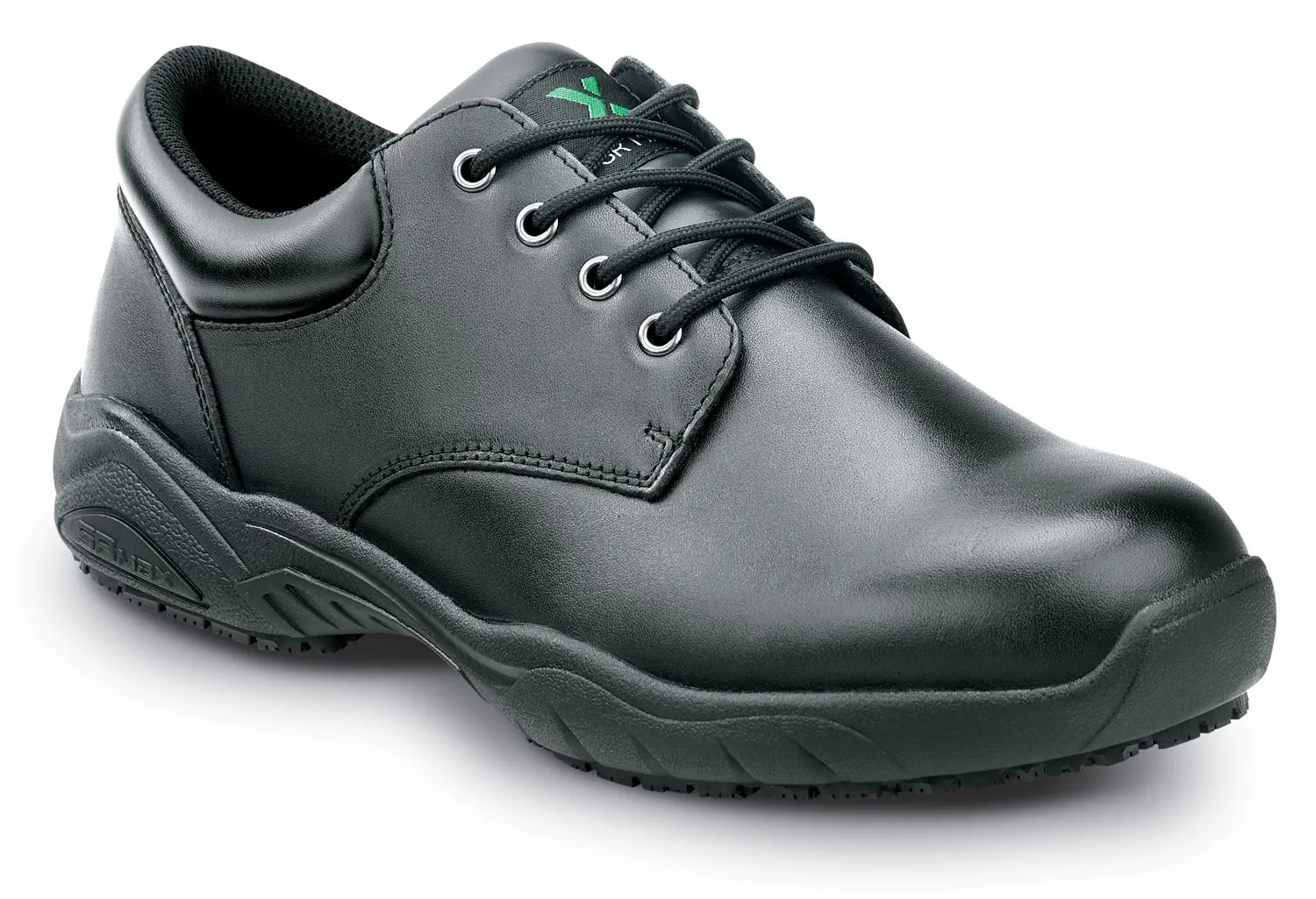 SR MAX  Providence, Men's, Black, Oxford Style, MaxTRAX Slip Resistant, Soft Toe Work Shoe