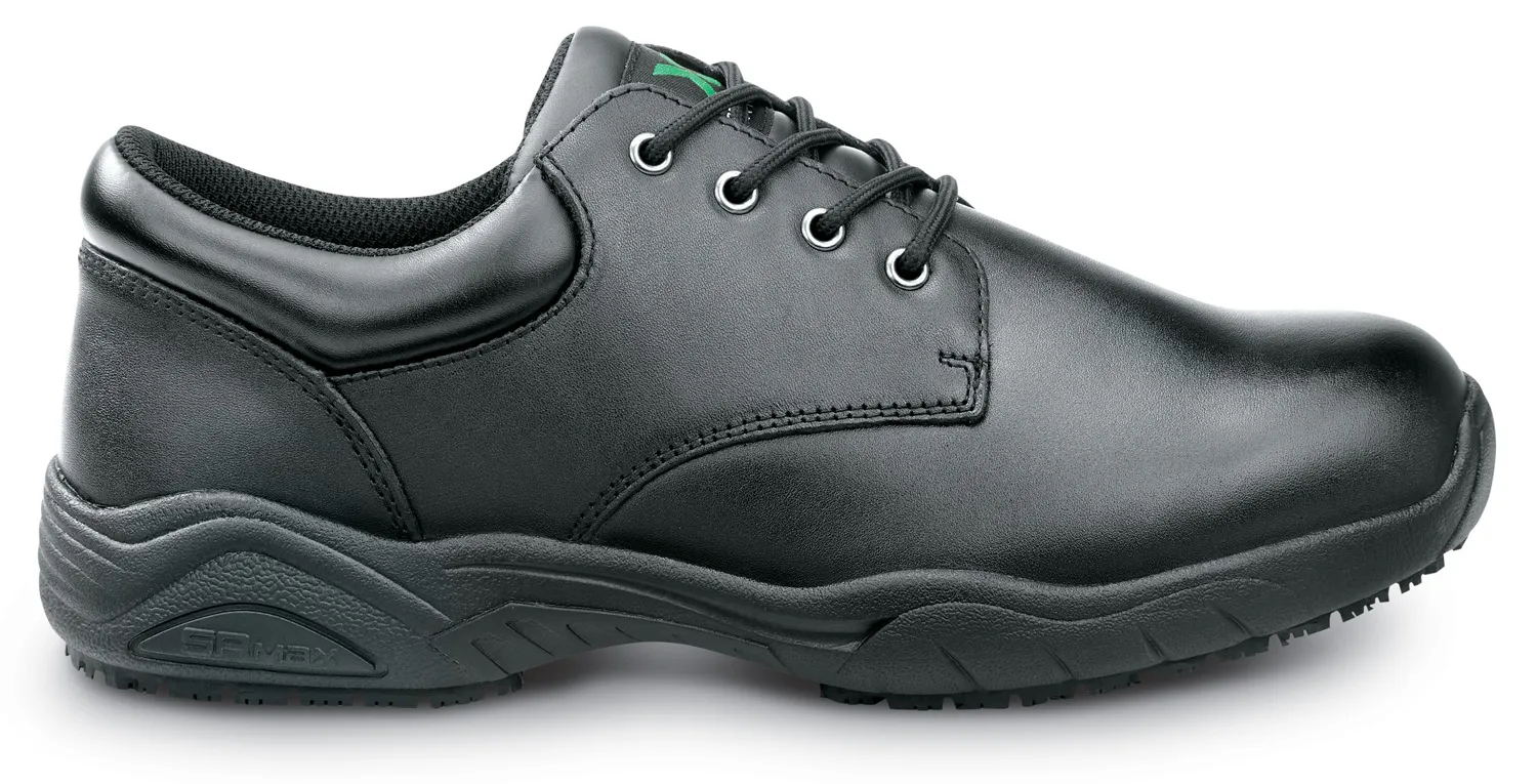 SR MAX  Providence, Men's, Black, Oxford Style, MaxTRAX Slip Resistant, Soft Toe Work Shoe