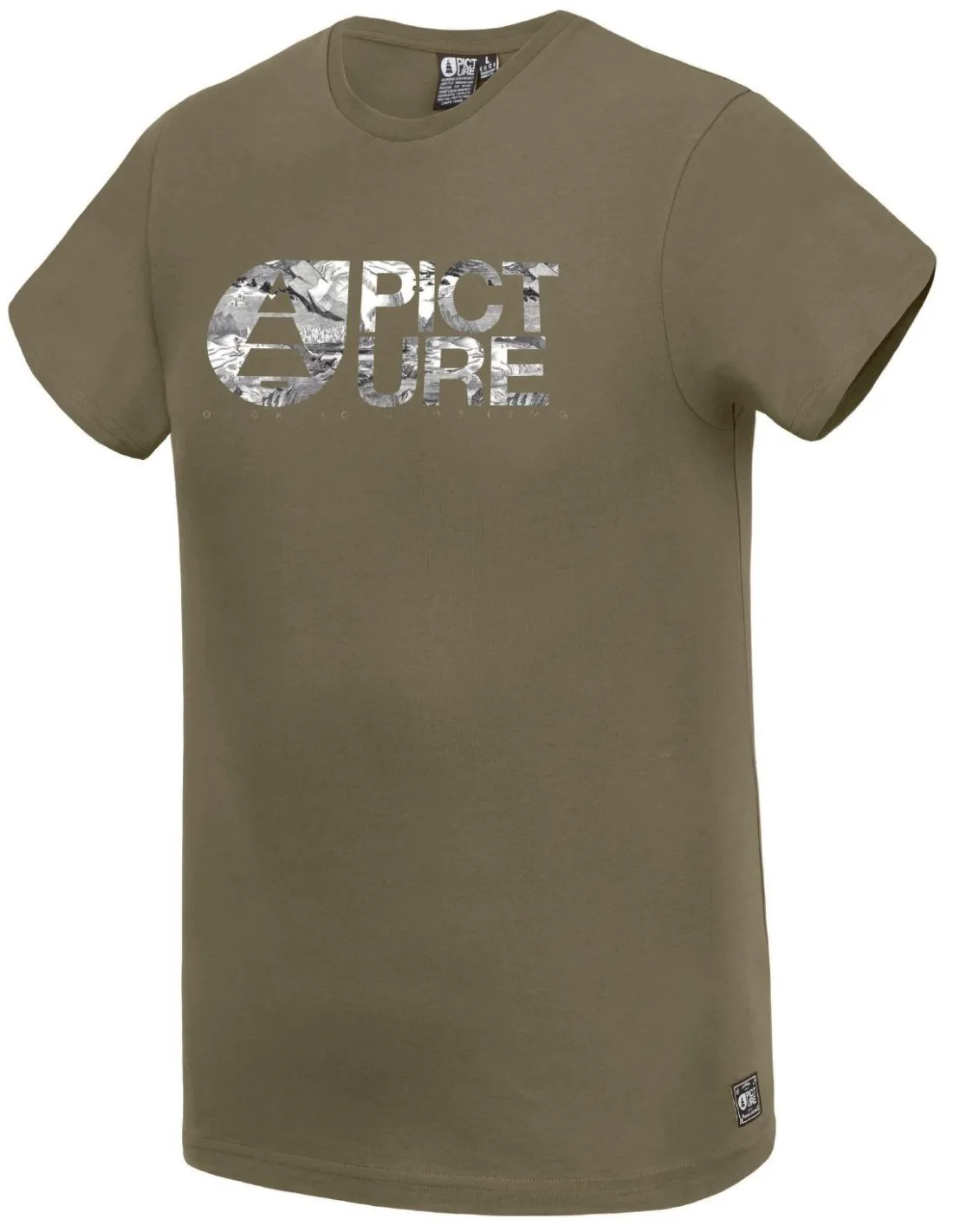 T-shirt Picture Organic Basement Fjords Verde militare scuro